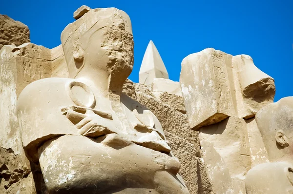 Άγαλμα Στην Αίγυπτο Ναός Λούξορ Καρνάκ — Φωτογραφία Αρχείου