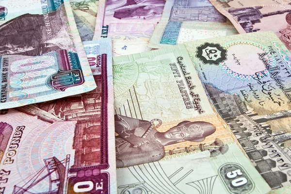 Banknotes Pounds Egypt Egyptian Money — Stock Photo, Image