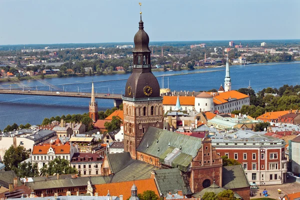 Riga panorama města zobrazení — Stock fotografie