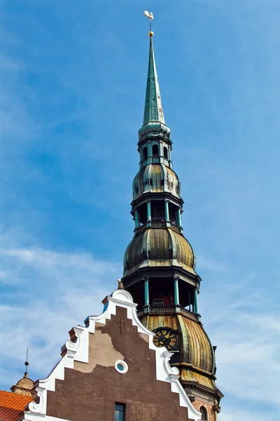 Widok Wieża Rydze Łotwa — Zdjęcie stockowe