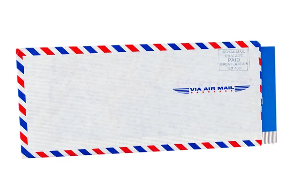 Авіапоштою лист, конверт — стокове фото