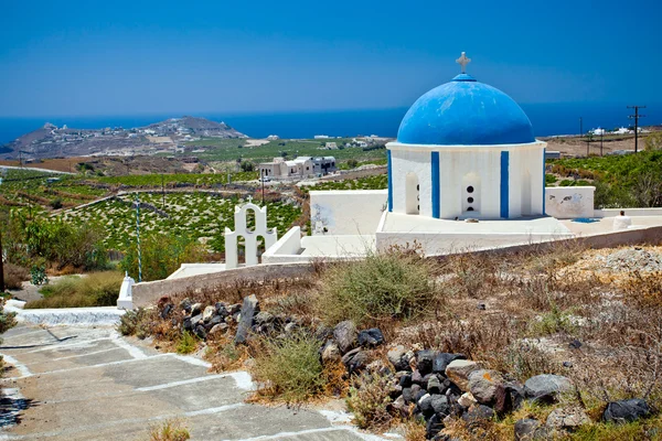 Chiesa sull'isola di Santorini, Grecia — Foto Stock