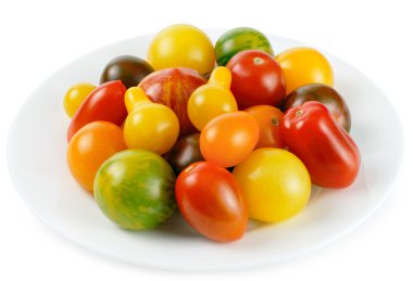 Colourful mix of different tomatoes clipart