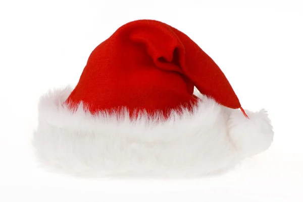 Chapéu isolado de Papai Noel com forma de coração — Fotografia de Stock