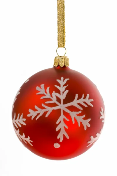Csillogó karácsonyi csecsebecse, fehér — Stock Fotó