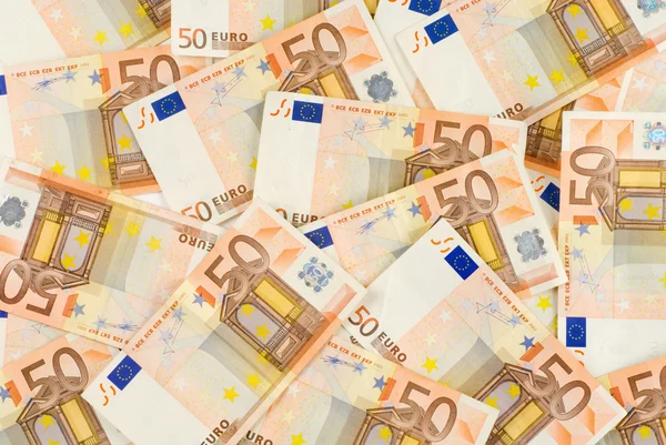 Manojo de billetes en euros — Foto de Stock
