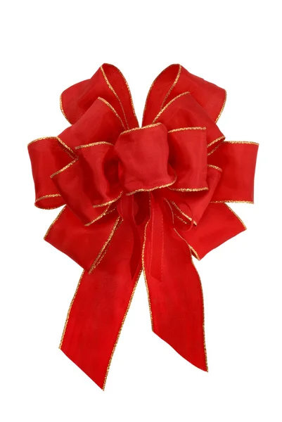 Nice red bow on white — Stock Photo, Image