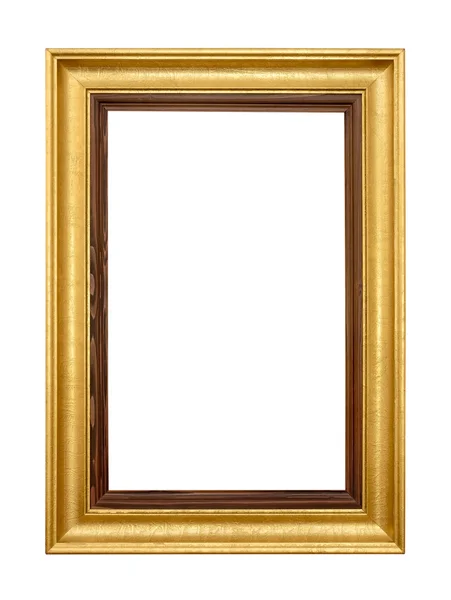 Quadro de imagem de ouro elegante no branco — Fotografia de Stock