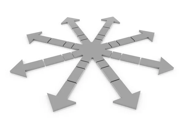 3d gray arrow circle — Stock Photo, Image