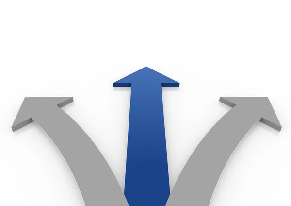 3d blue gray arrow high — Stock Photo, Image