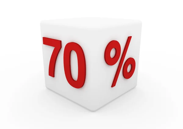 3D röd vit försäljning-kub — Stockfoto