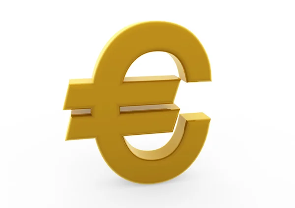 3D euró szimbólum arany — Stock Fotó
