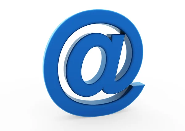 3d símbolo de correo electrónico azul — Foto de Stock