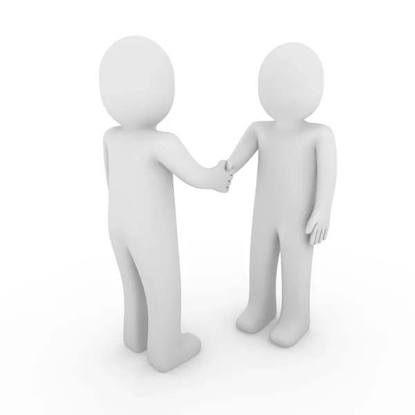 3d man business handshake — Stock Photo, Image
