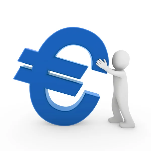 3d human euro — Stock Photo, Image