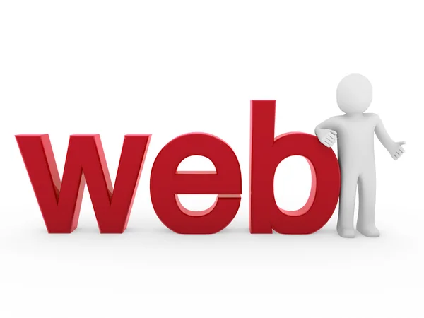 3d web humana rojo — Foto de Stock