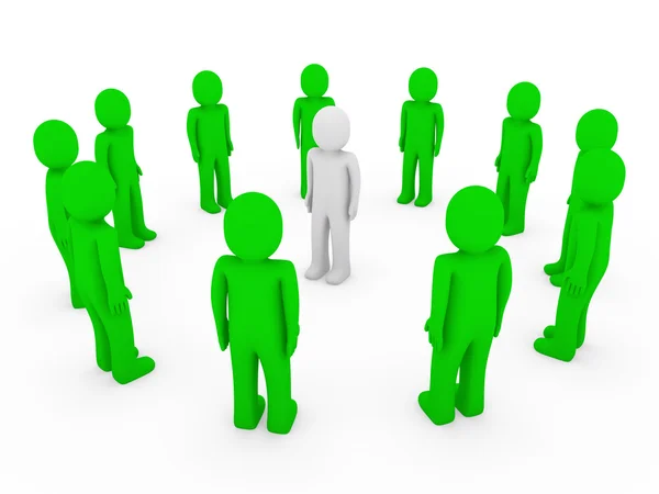 Human Circle Green White Business Group Team — Stock Photo, Image