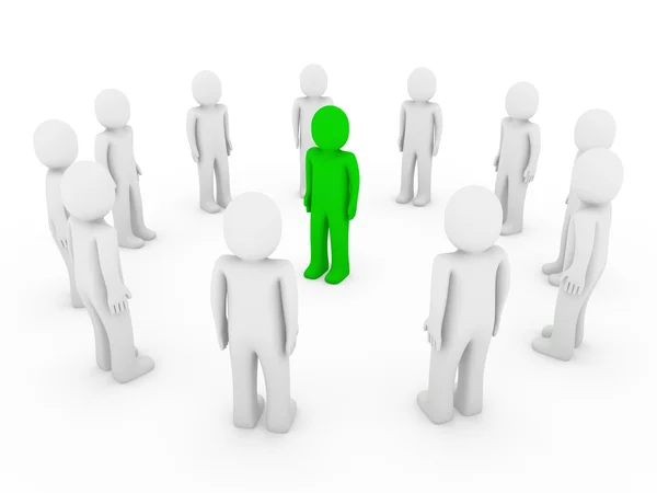 Menschlicher Kreis Grün Weiß Business Group Teamarbeit — Stockfoto