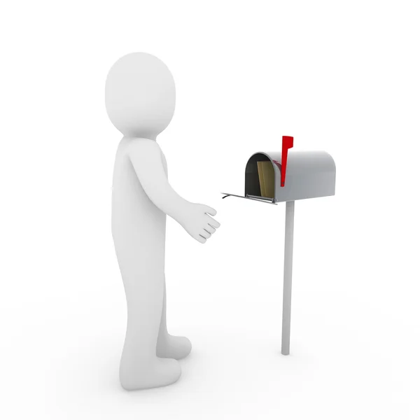Ανθρώπινη Επιστολή Ταχυδρομείο Mail Θέση Επιχείρηση Γραμματοκιβώτιο — Φωτογραφία Αρχείου