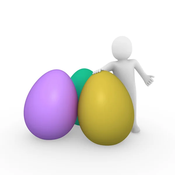 3d human easter egg — Stock Photo, Image