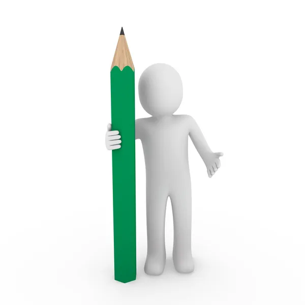 Зелёный карандаш — стоковое фото