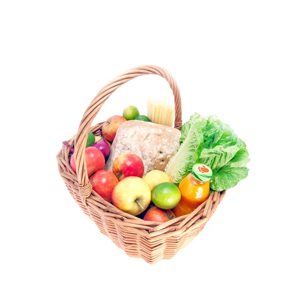 stock image Basket with groceries