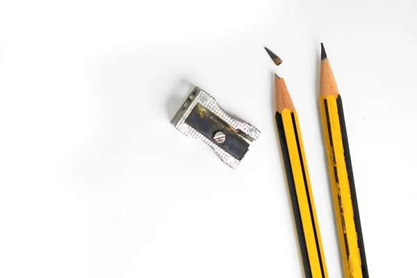 Bleistift und Spitzer — Stockfoto