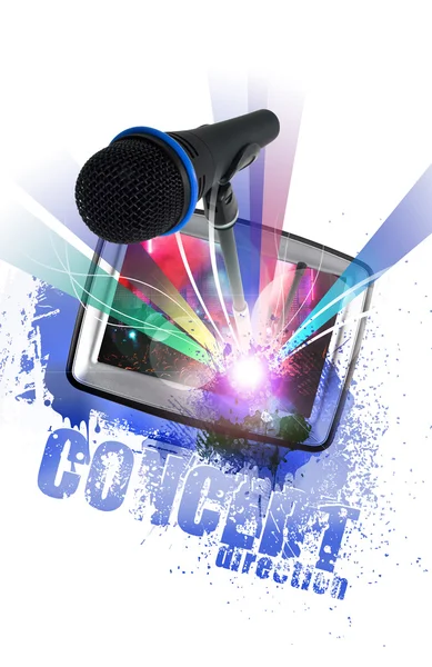 Mikrofon i Nawigator — Zdjęcie stockowe