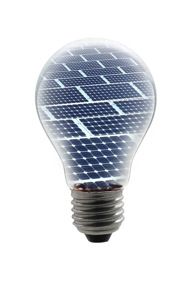 Solar panel bulb — Stock Photo, Image