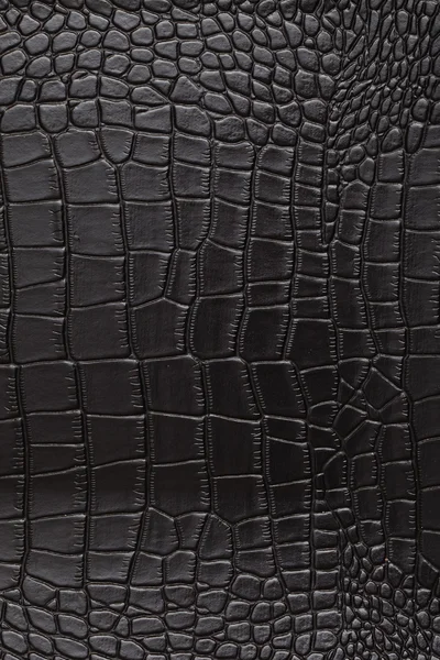 Black Crocodile Skin Background — Stock Photo, Image