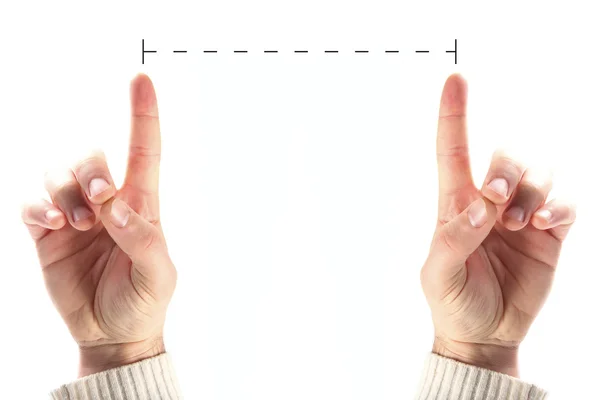Hands that measure — Stock Photo, Image