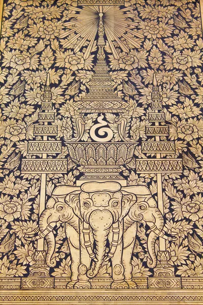 Картина в традиционном тайском стиле Лицензионные Стоковые Фото