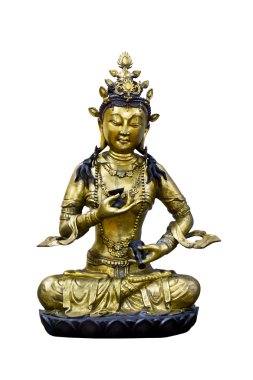 Statue of Vajrasattva on a white background clipart