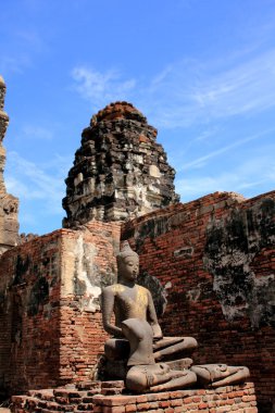 Buddha Image in Pagoda Lopburi of Thailand clipart