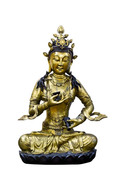 Statue von Vajrasattva auf weißem Hintergrund — Stockfoto