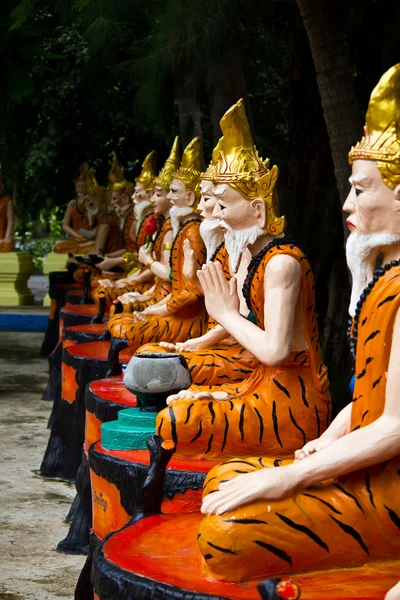 Ascetic statue in Thai style molding art — Stock Photo, Image