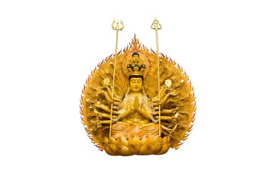 The images of Guanyin on white background clipart