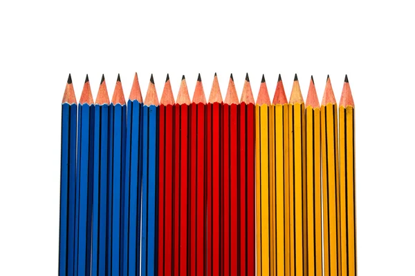Crayons isolés sur fond blanc — Photo