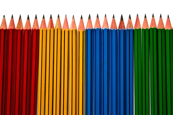 Bleistifte isoliert auf weißem Hintergrund — Stockfoto