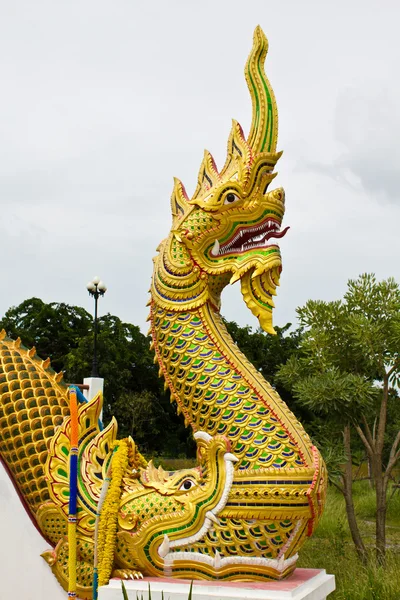King of Naga in Temple of Thailand — Stock Photo, Image
