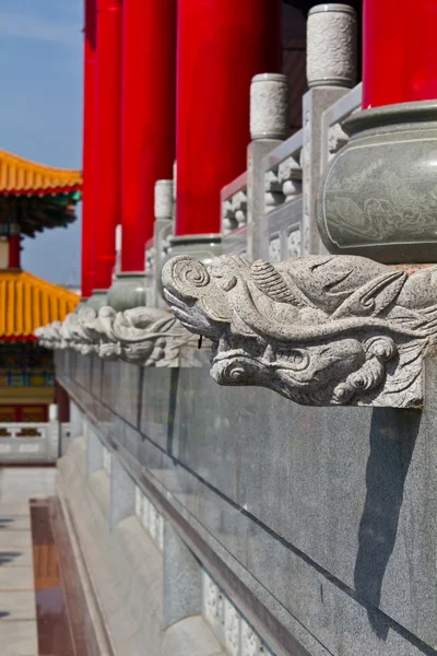 Kopf Der Drachenstatue Chinesischen Stil Thailändischen Tempel — Stockfoto