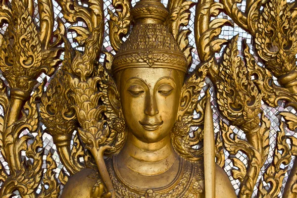 Artă de turnare în stil thailandez în templu — Fotografie, imagine de stoc