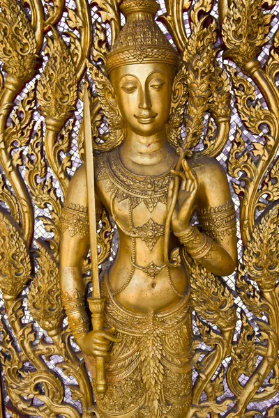 Thaise stijl molding kunst in tempel — Stockfoto