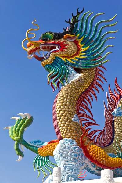 Many big dragons are color , a city is Nakolsawun, Thailand — Stock Photo, Image