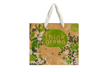 Recycled paper bags isolated on white background clipart