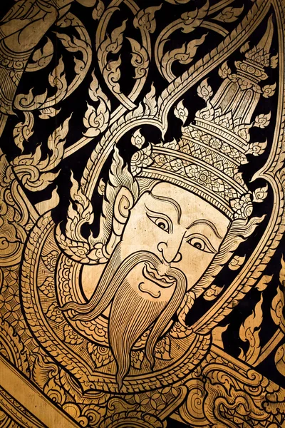 Παραδοσιακό ταϊλανδέζικο στιλ ζωγραφική τέχνη — Φωτογραφία Αρχείου
