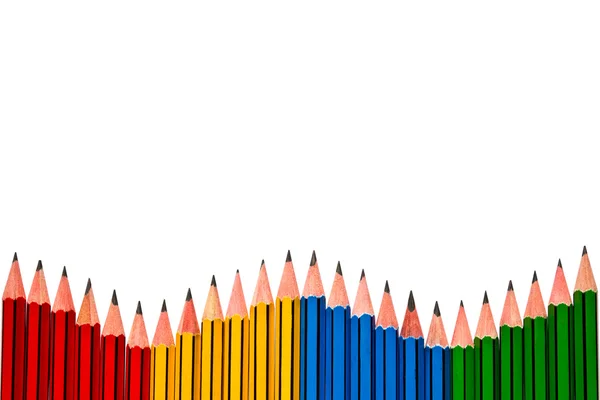 Pencils on White Background — Stock Photo, Image