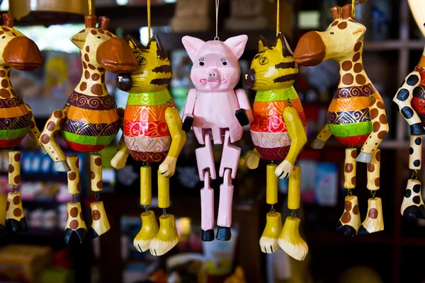 stock image Animal hanging dolls image