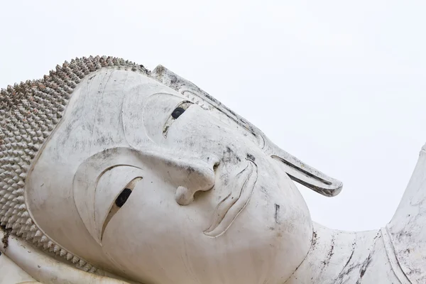 Closeup reclining of buddha in temple — Stock Photo, Image