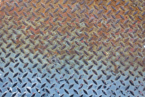 stock image Old Metal diamond plate and rusty metal